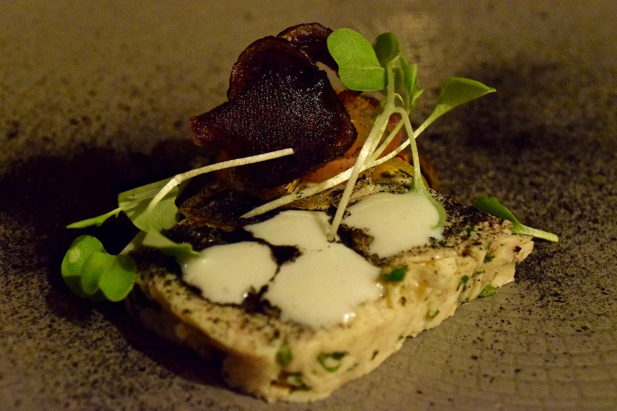 Chicken terrine at Hawkyns Restaurant, Amersham