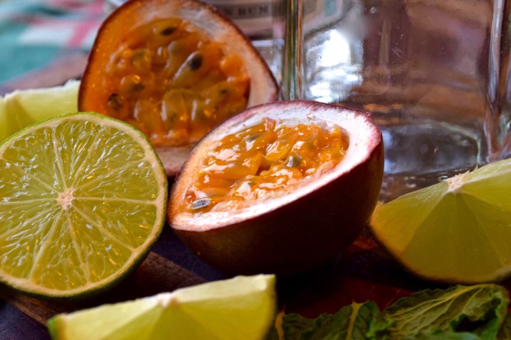 Passion fruit and limes