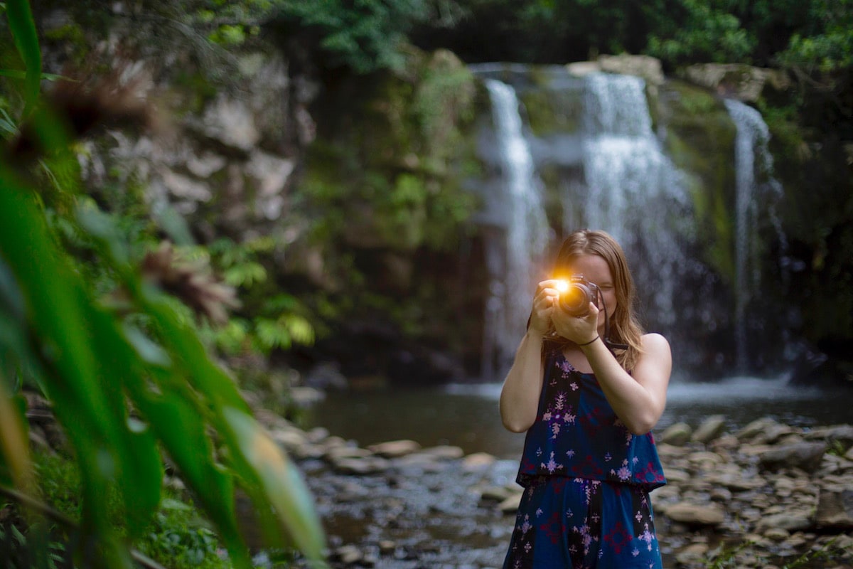 Taking a photo in Hawaii