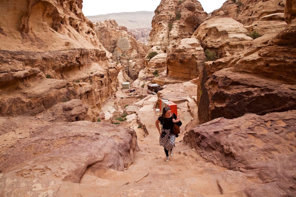 Trekking through Petra, Jordan