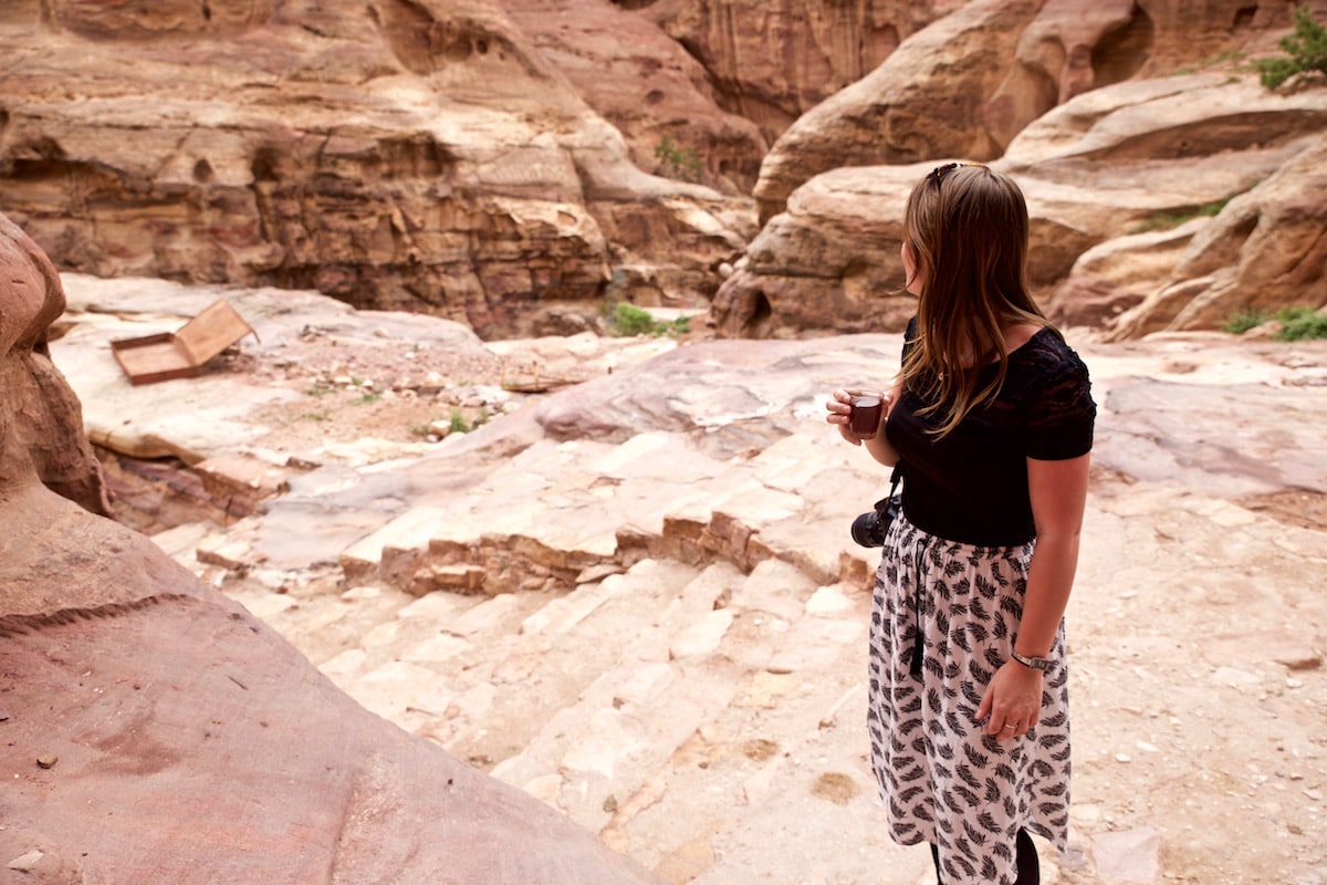 My outfit for exploring Petra, Jordan