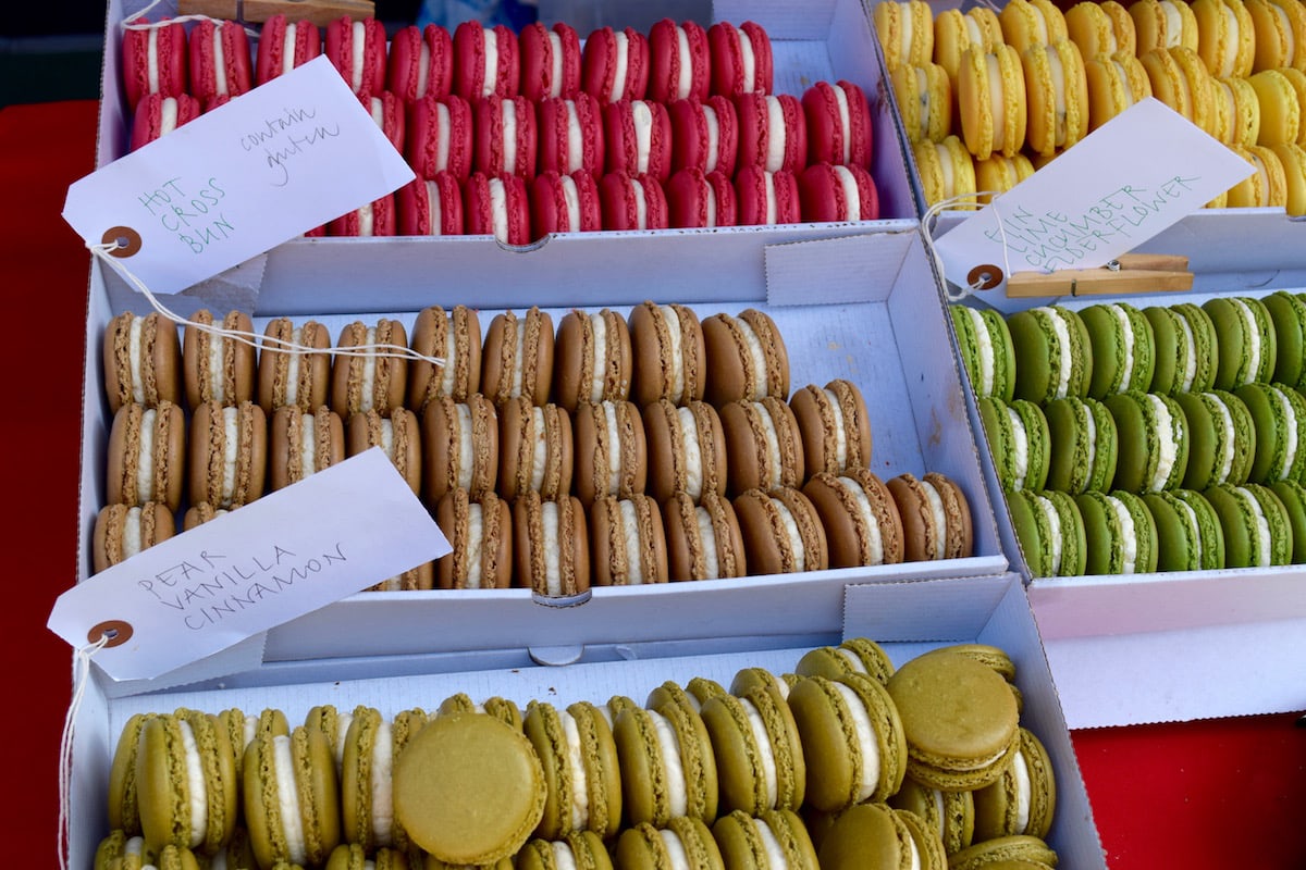 Macaroons for sale at Hampstead Market