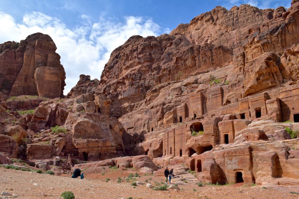 Amazing ancient caves and tombs at Petra, Jordan