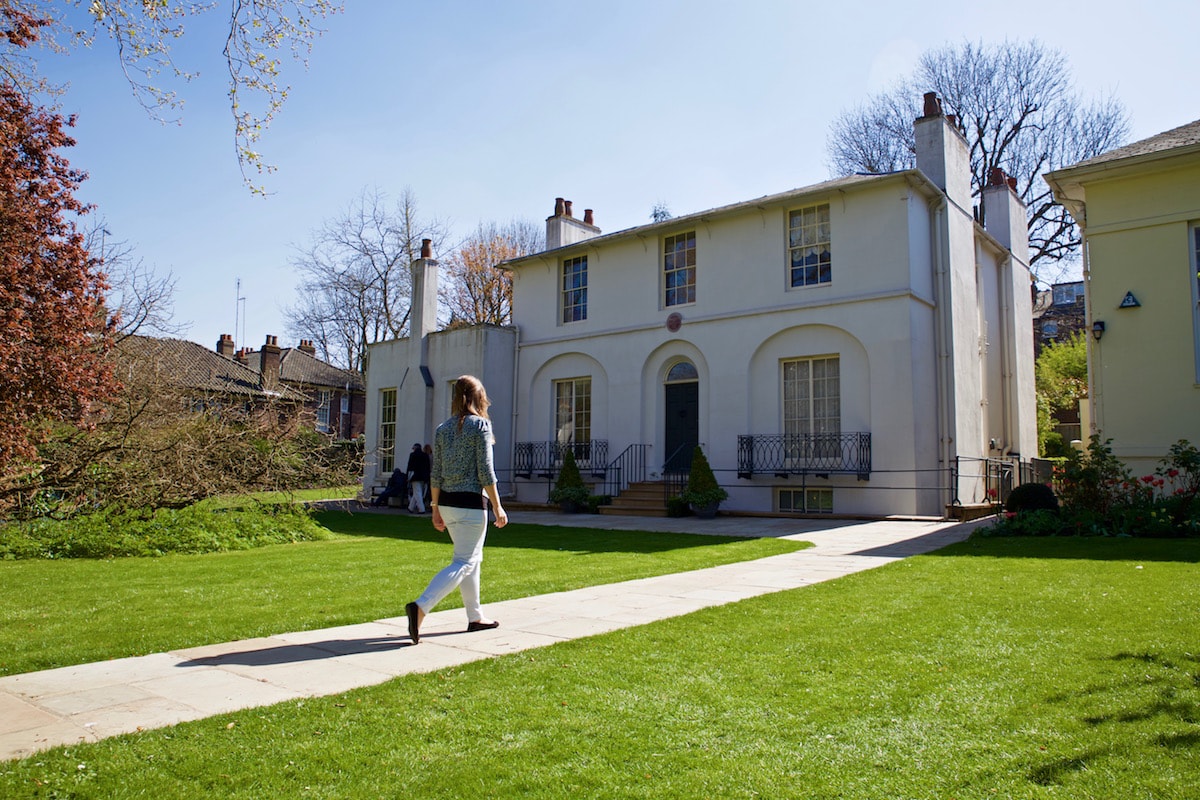 Checking out Keats's House in Hampstead