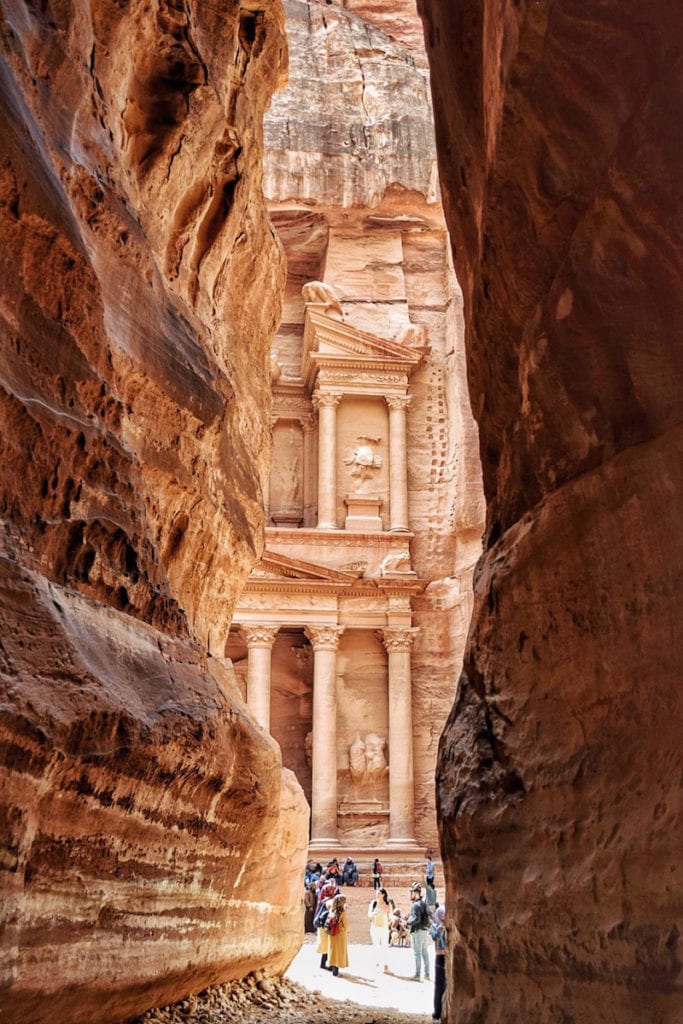 View of The Treasury from The Siq, Petra, Jordan