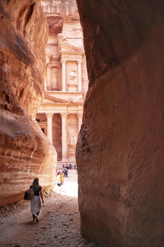 View of The Treasury from The Siq, Petra, Jordan