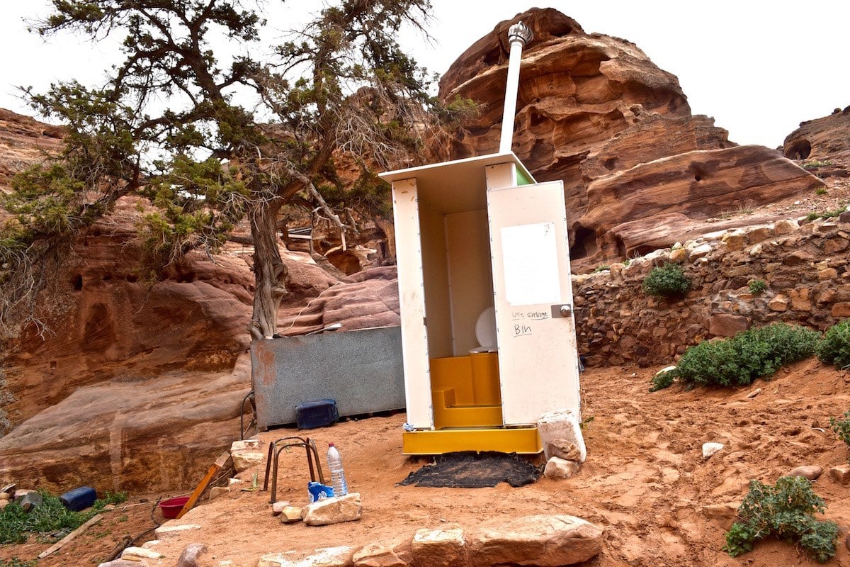 Makeshift toilet at Petra, Jordan