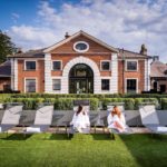 Garden terrace at The Grove, Hertfordshire