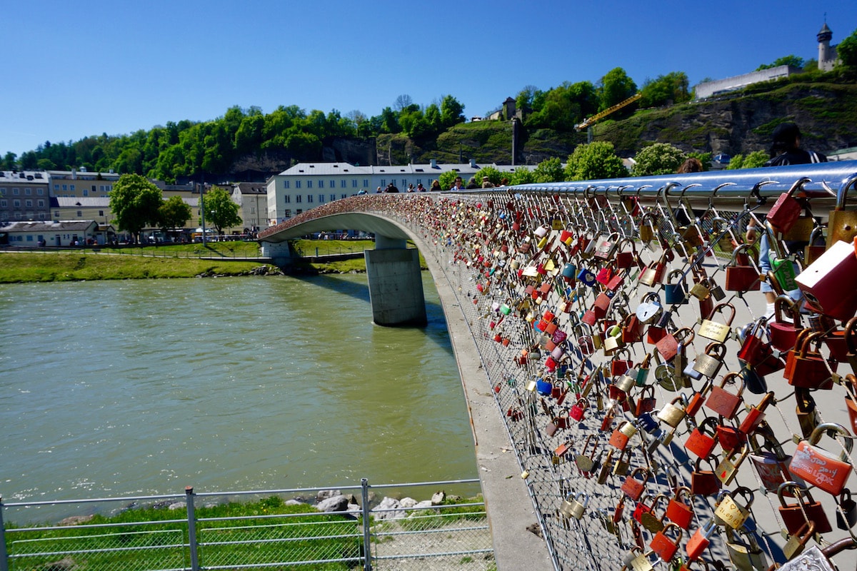 The lock bridge - aka Makartsteg Bridge, Salzburg, Austria