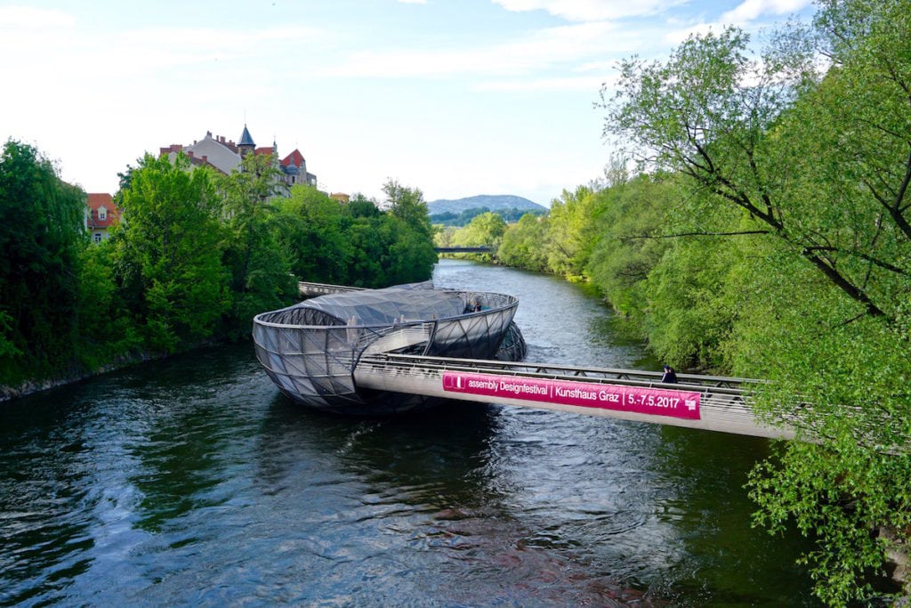 Murinsel - The Island in the Mur, Graz, Austria