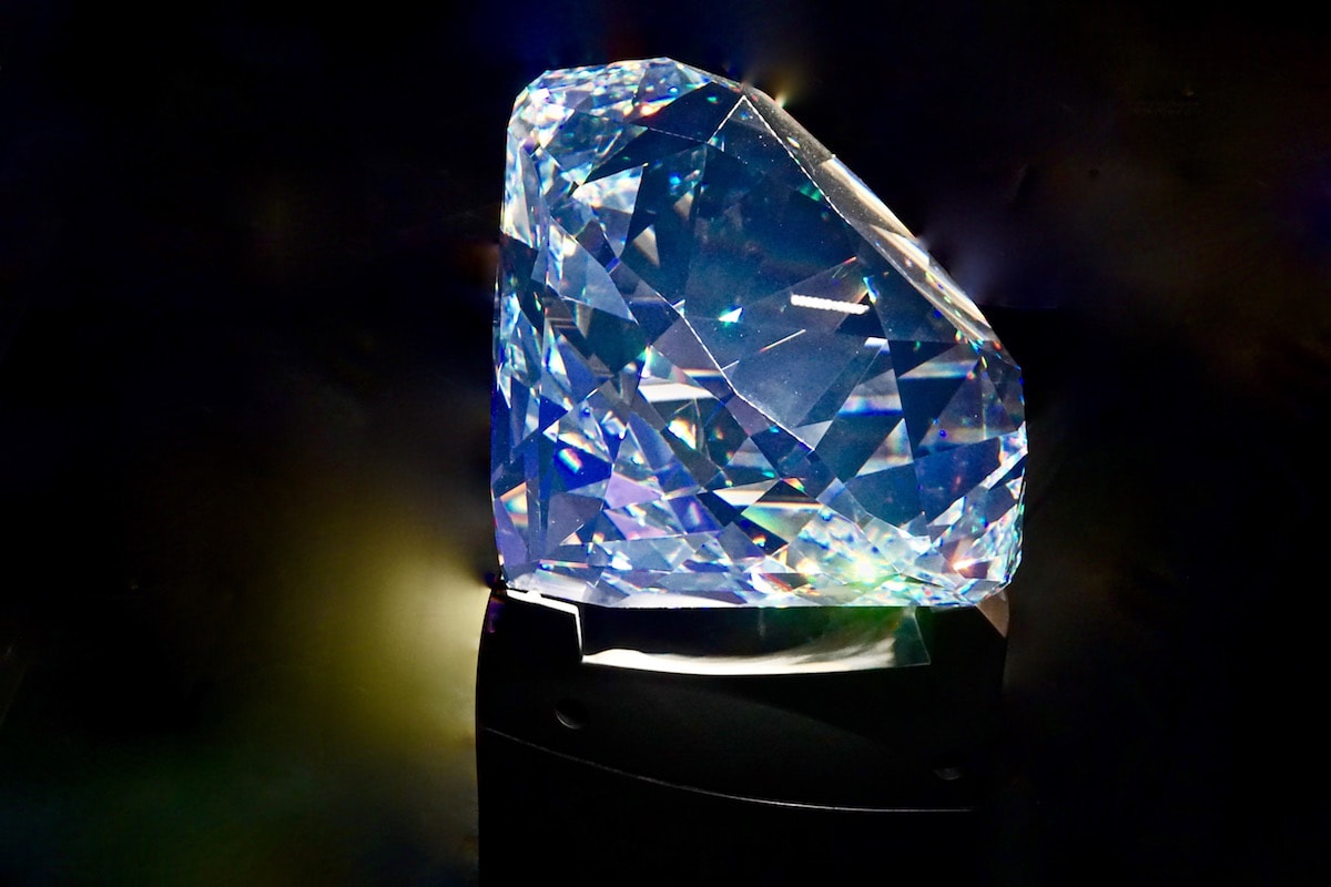 The largest hand cut Swarovski crystal in the world at Swarvski Crystal World, Austria