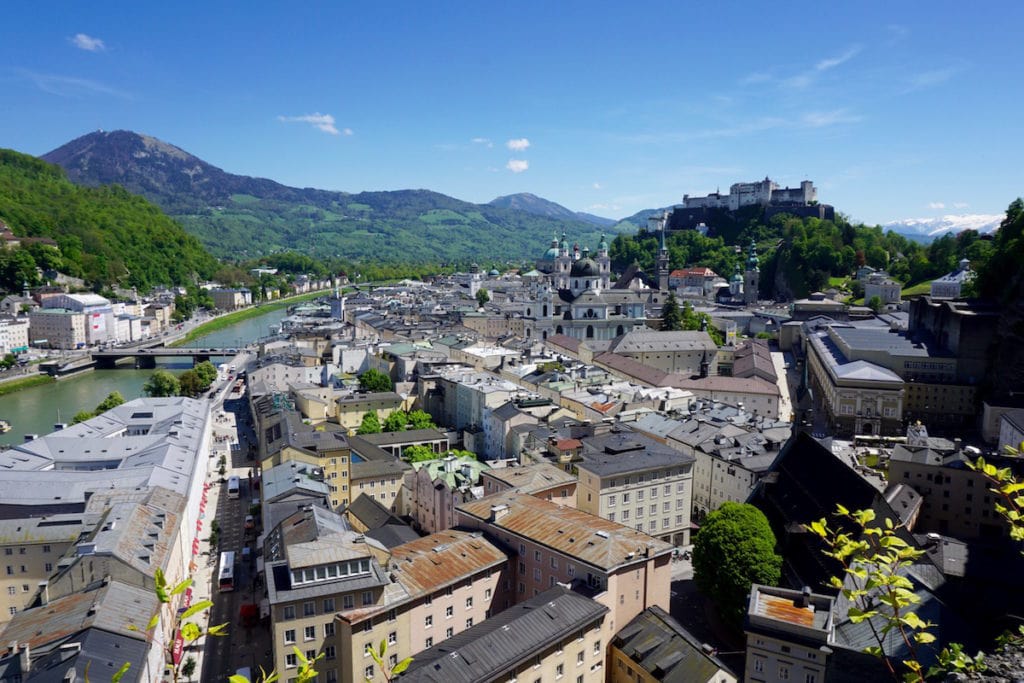 Views from M32 Restaurant at the Museum of Modern Art, Salzburg, Austria