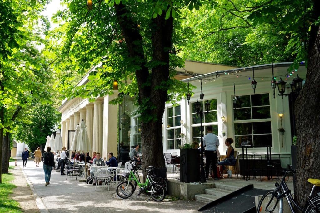 Picturesque cafe in Graz close to Burggarten