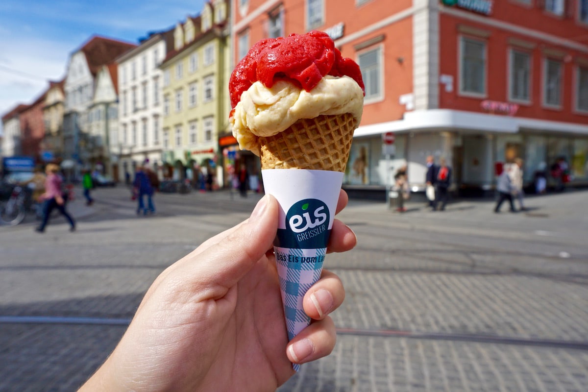 Best ice cream in Graz from Eis Greissler