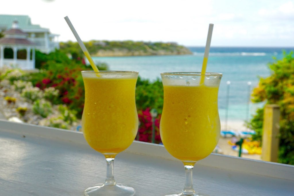 Passion daiquiris in Antigua, Caribbean