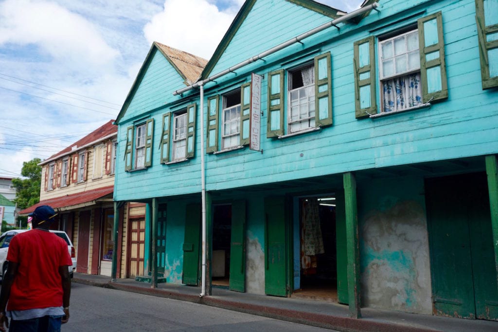 Enjoying Antigua's colourful capital St John's