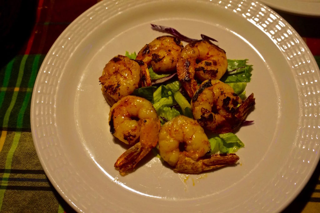 Shrimp at Papa Zouk, Antigua