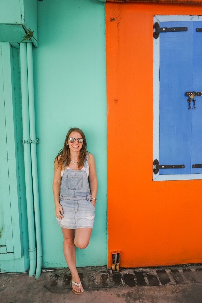 Colourful walls in St John, Antigua