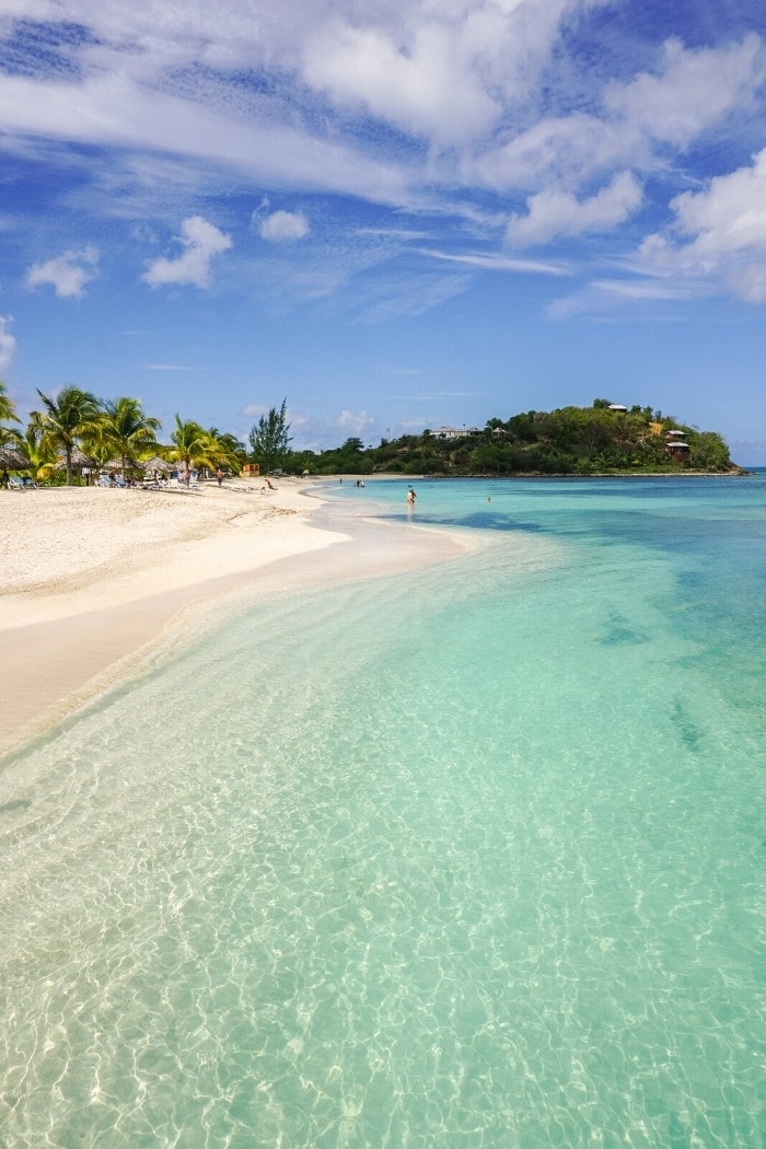 Beautiful beach in Antigua, Caribbean