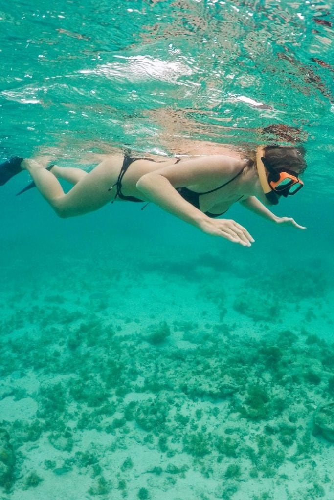 Snorkelling in Antigua, Caribbean