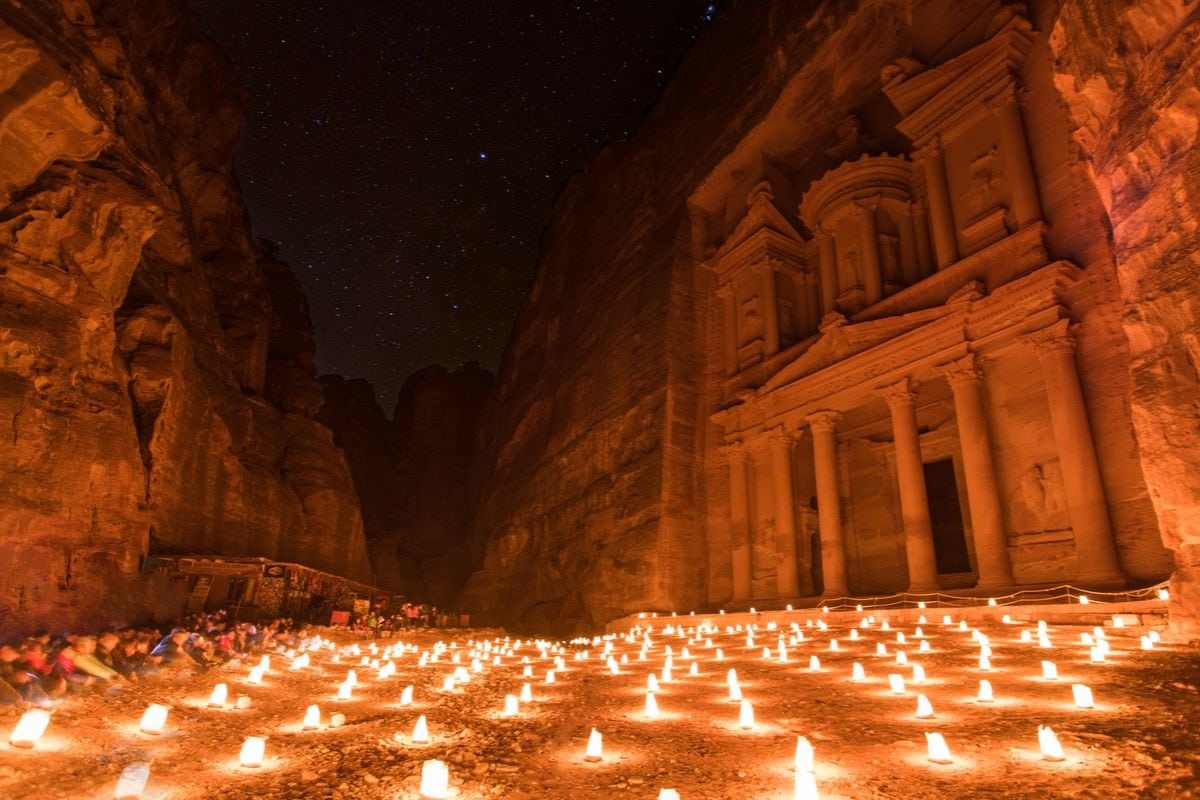 Petra by night