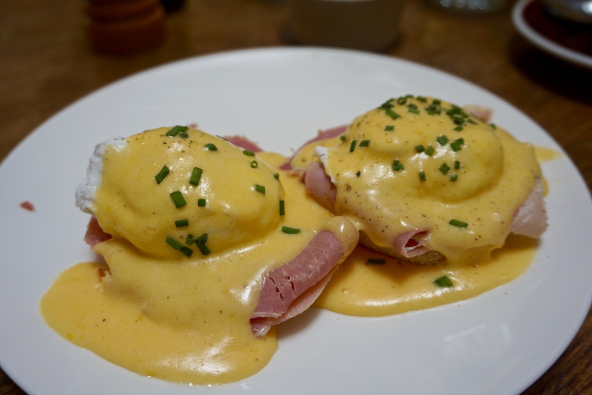 Eggs benedict at The Zetter Hotel, London