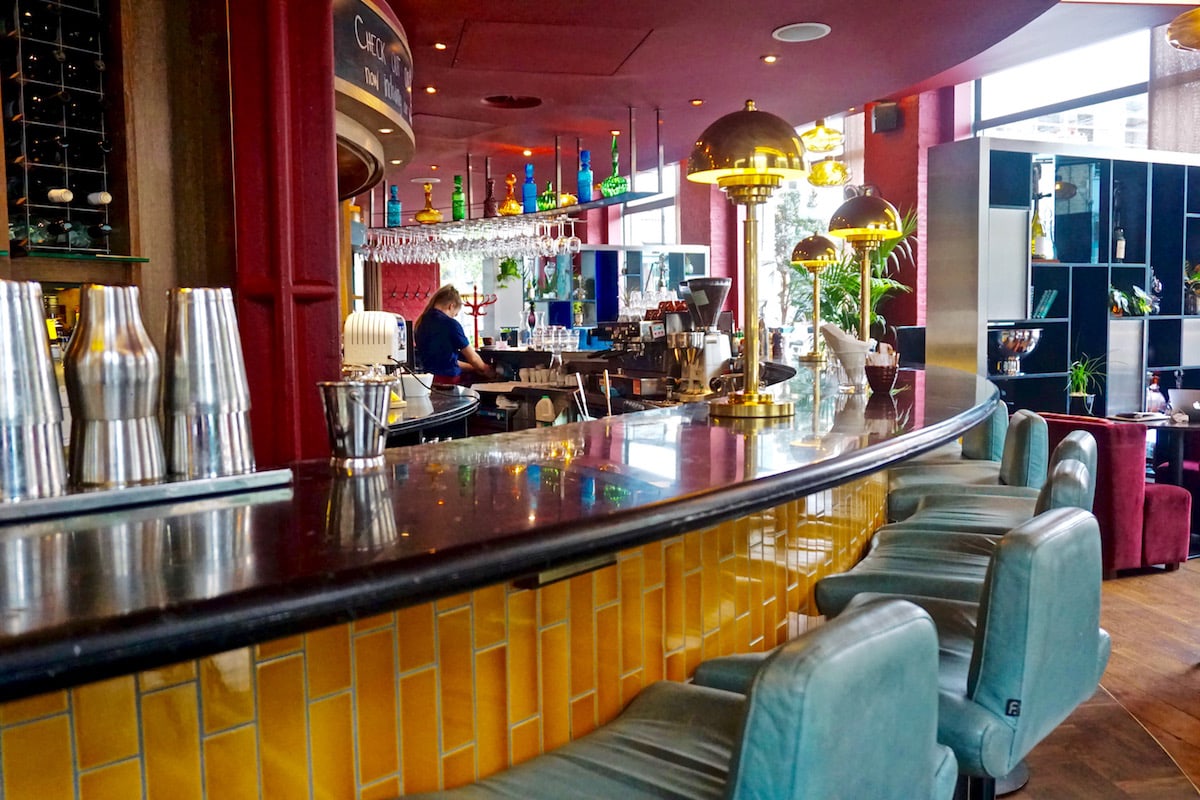 Bar area at The Zetter Hotel, London