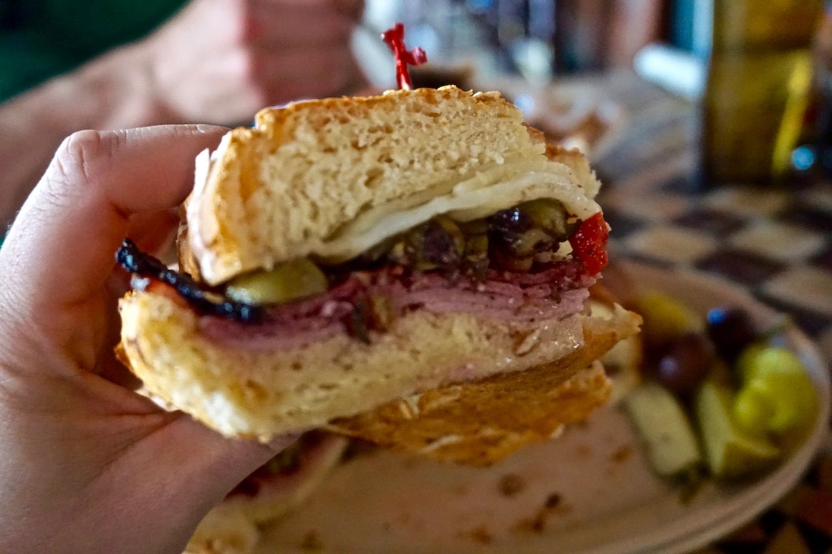 Mufuletta sandwich at Napoleon House Restaurant, New Orleans
