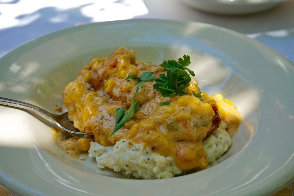 Shrimp and Grits at Cafe Amelie, New Orleans