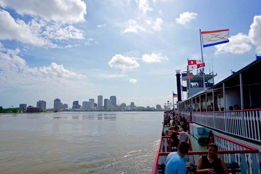 Travelling on Steamboat Natchez in New Orleans