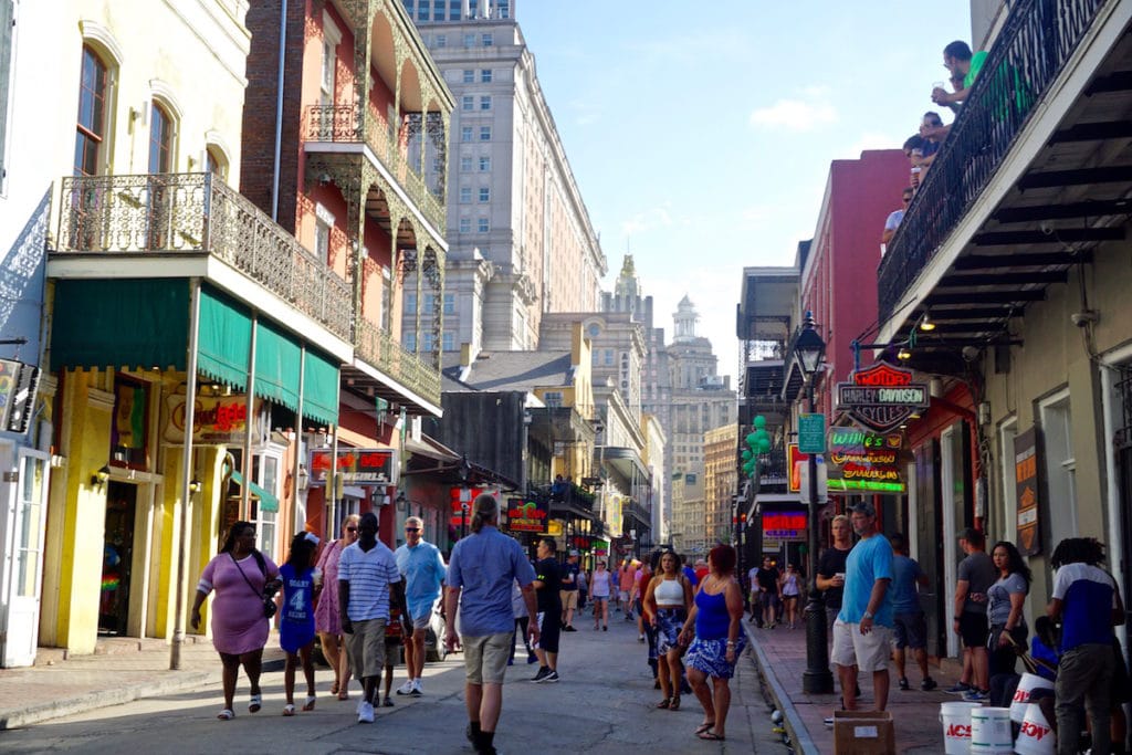 Crowds in the French Quarter, New Orleans