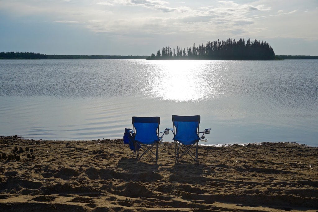 Lake Astotin in Elk Island National Park, Canada