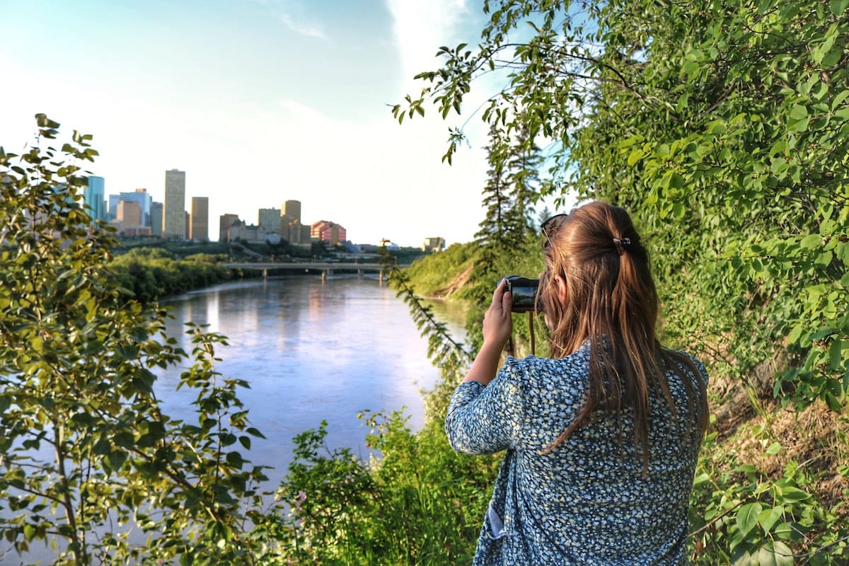 Enjoying the views in Edmonton, Canada