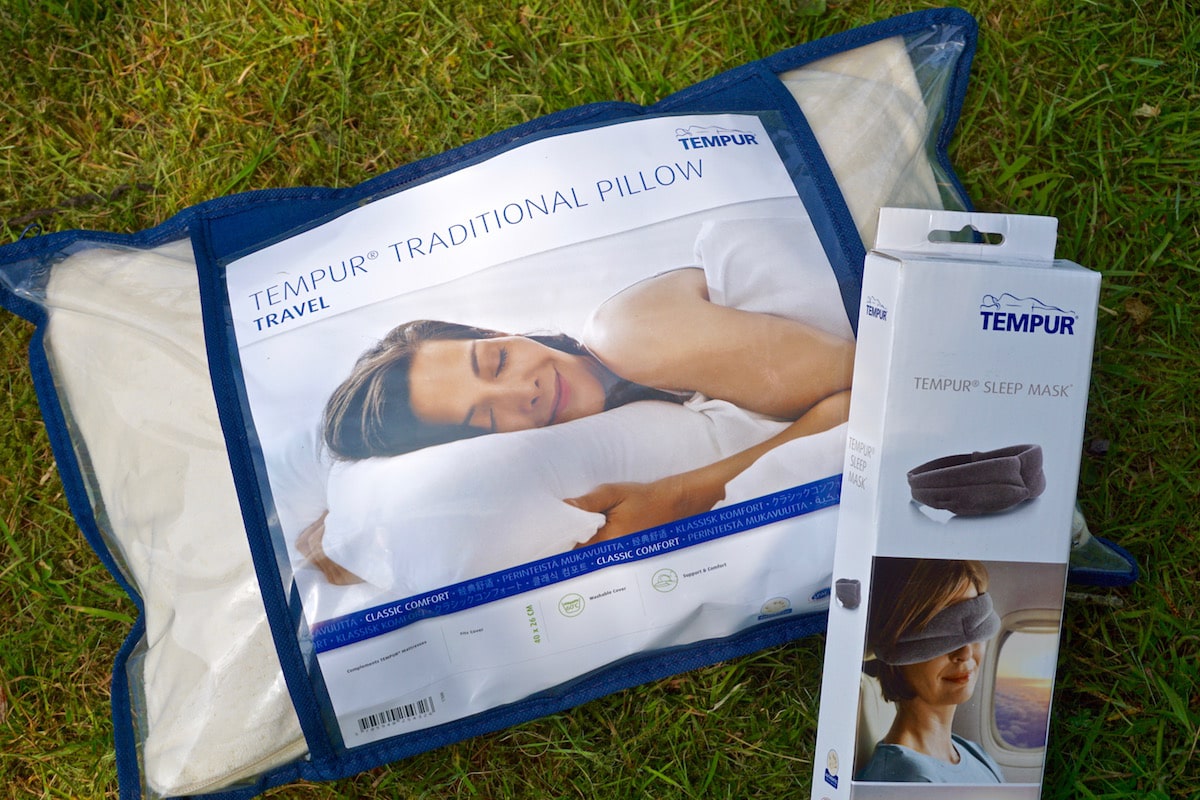 Tempur Comfort Travel Pillow and Sleep Mask