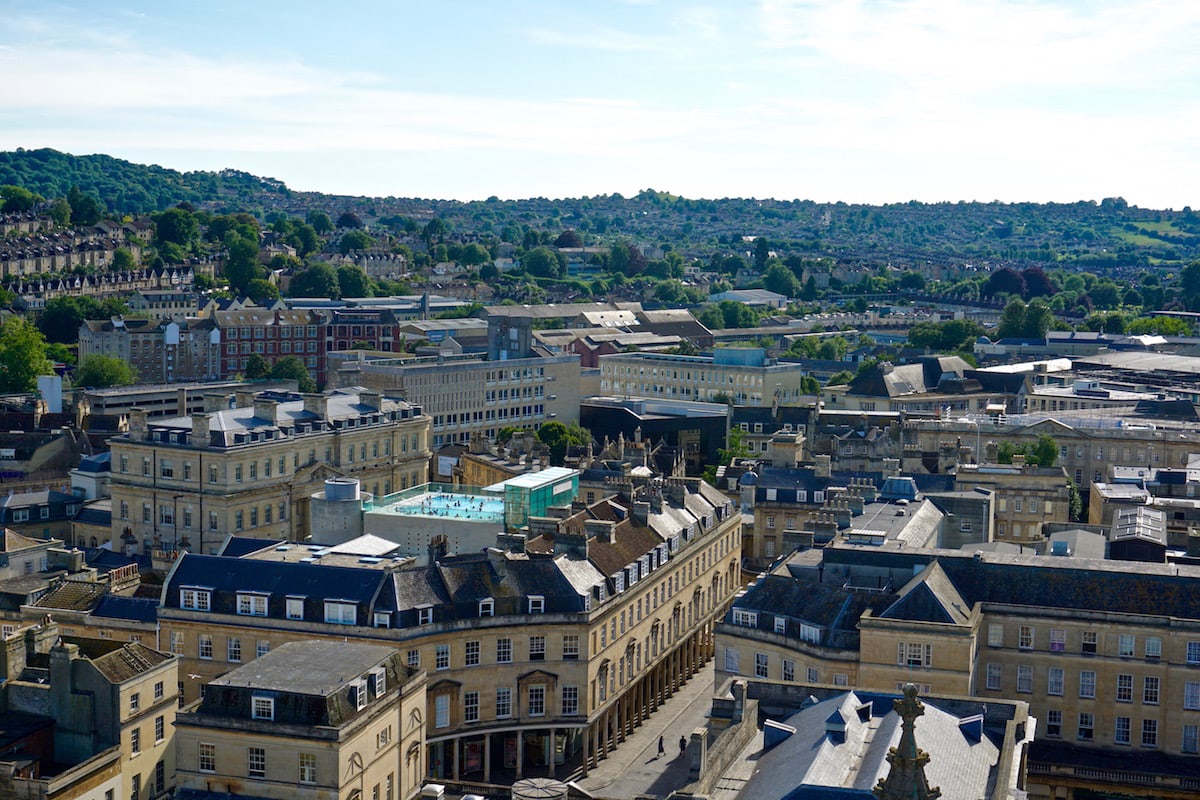 Incredible views from Bath Abbey Tower