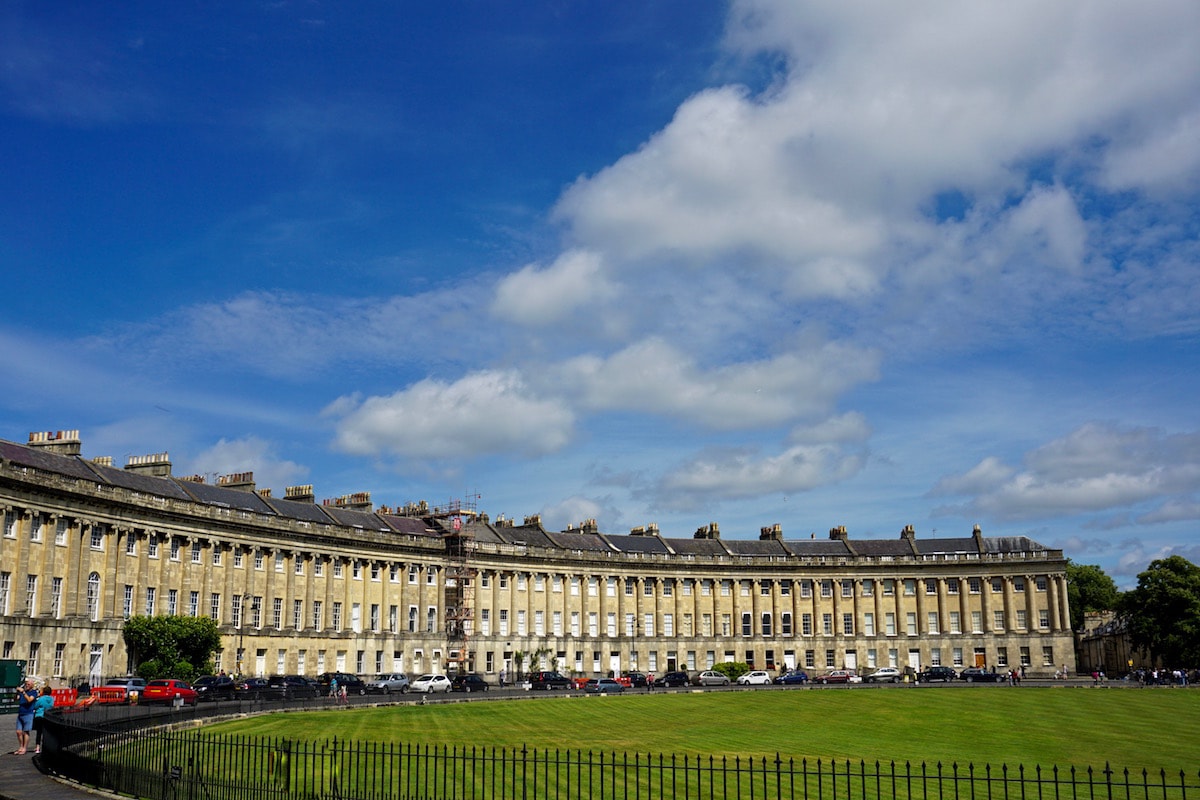 Exploring the Royal Crescent during my 24 hours in Bath