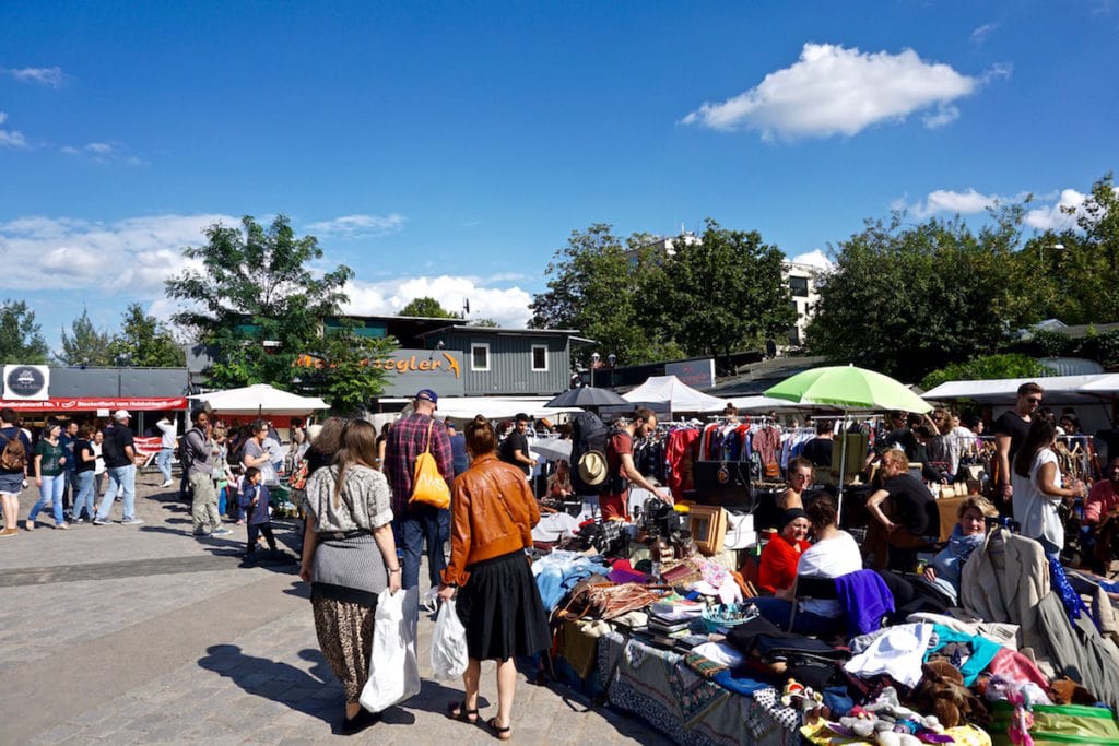 Sunday fleamarket in Mauerpark, Berlin