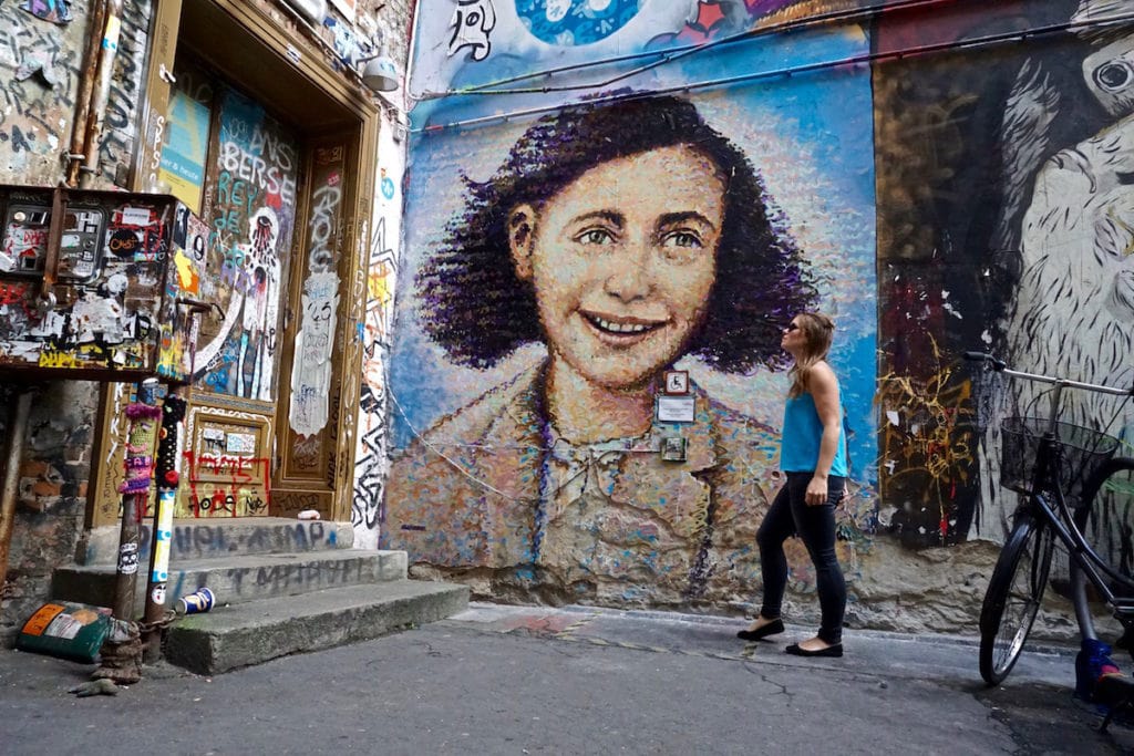 The famous Anne Frank Mural in Berlin