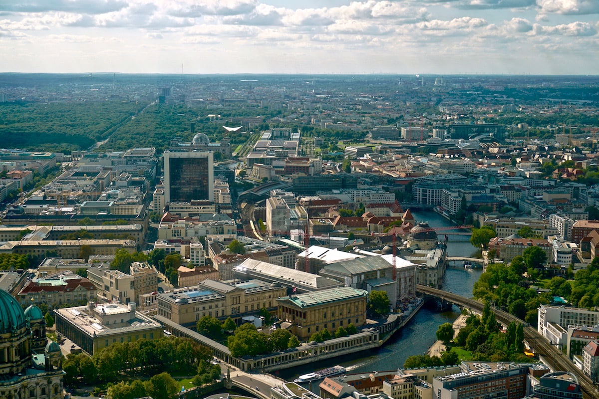 Top views of Berlin from the Fernsehturm