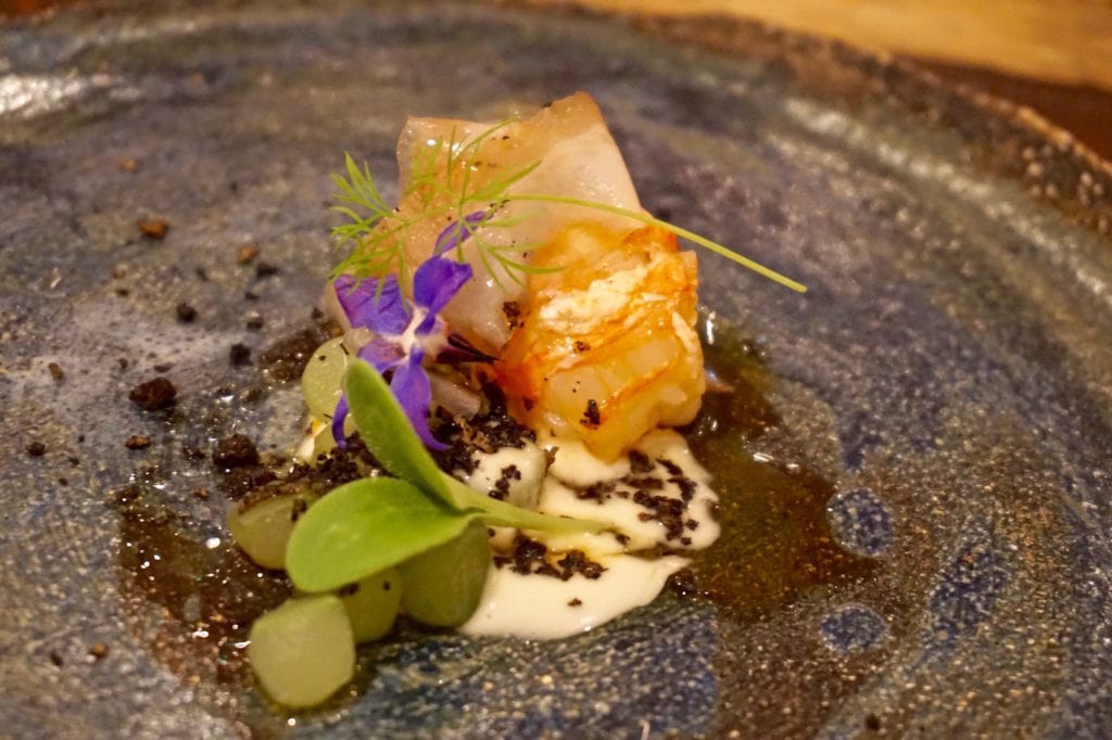 Langoustine with cucumber at The Forest Side