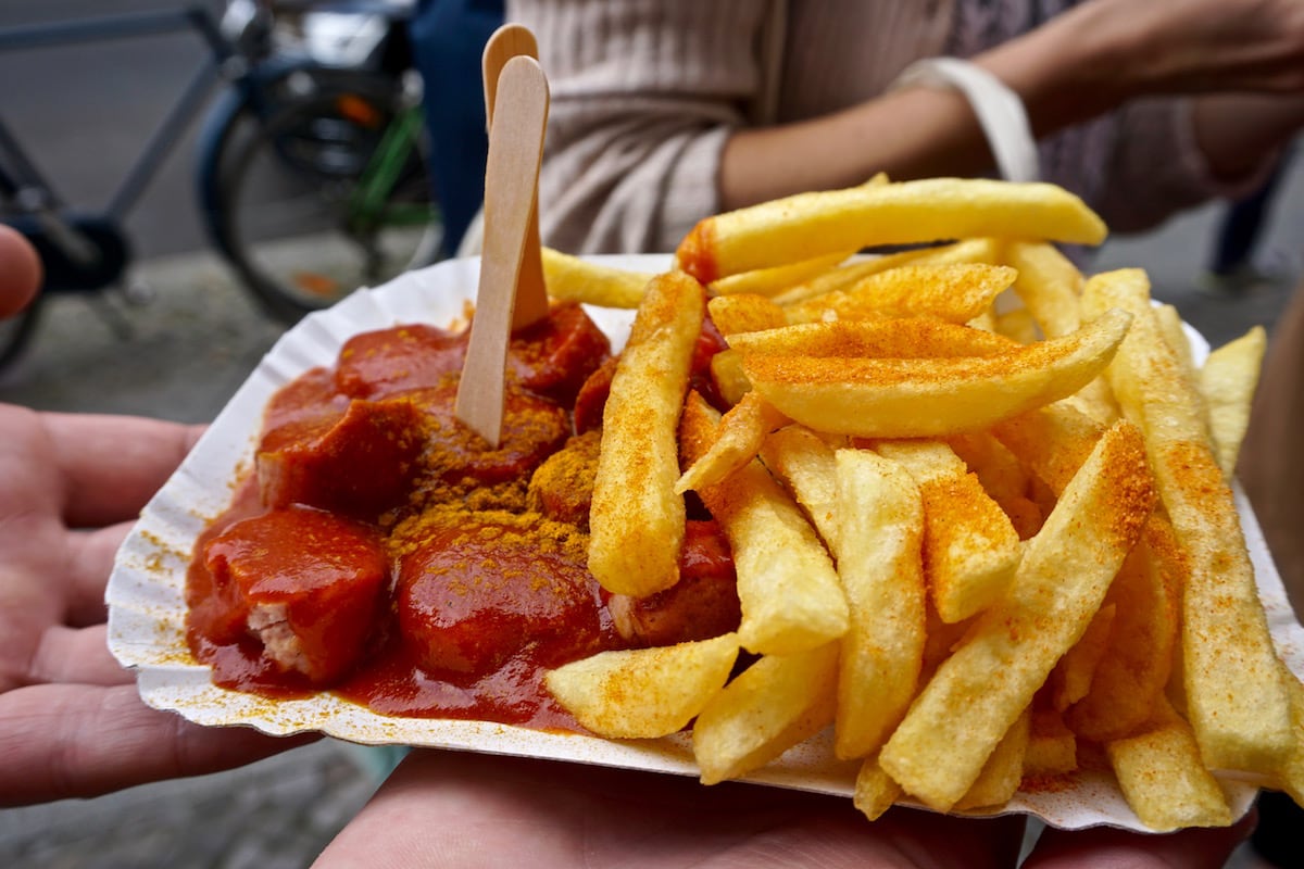 Currywurst at Curry 61, Berlin