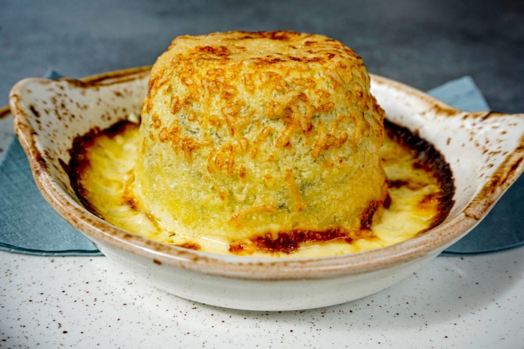 Cheese souffle at The Lakes Distillery