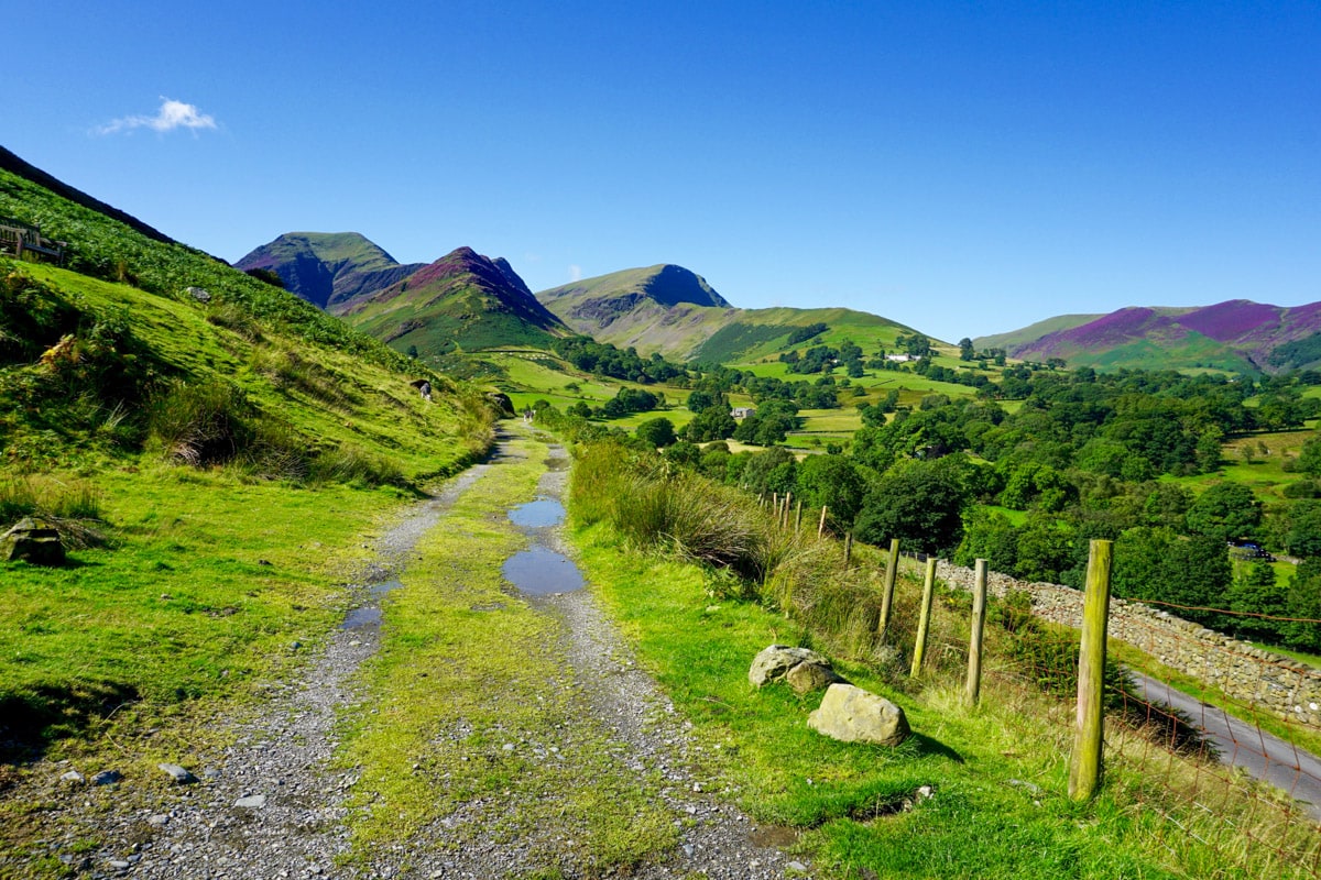 Beautiful scenery near Cat Bells in the Lake District