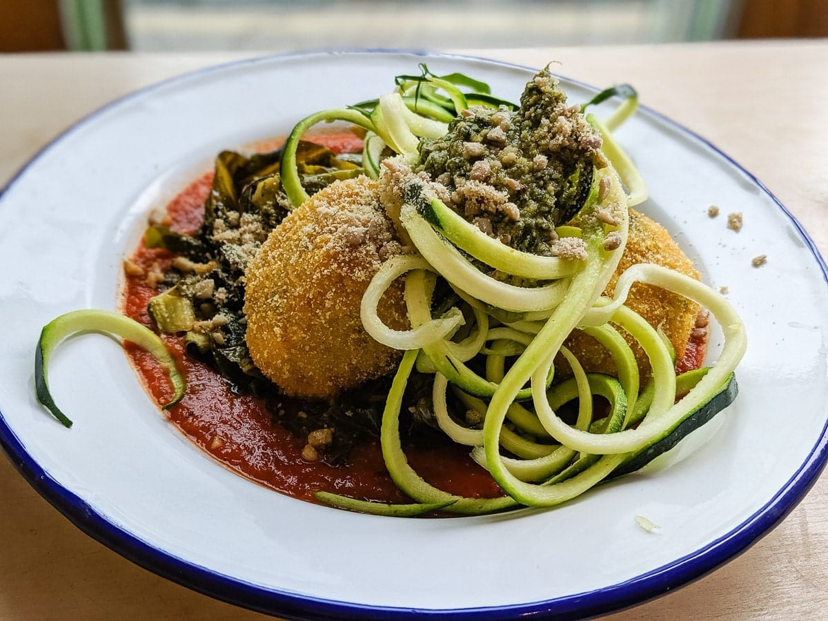 Vegan lunch at Infinity Foods Kitchen, Brighton