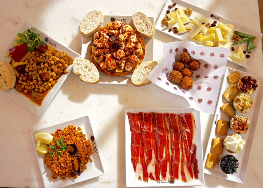 Tasty tapas at Mercado De Lonja Del Barranco