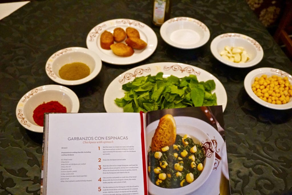 Chickpeas and spinach at Casa Ricardo, Seville