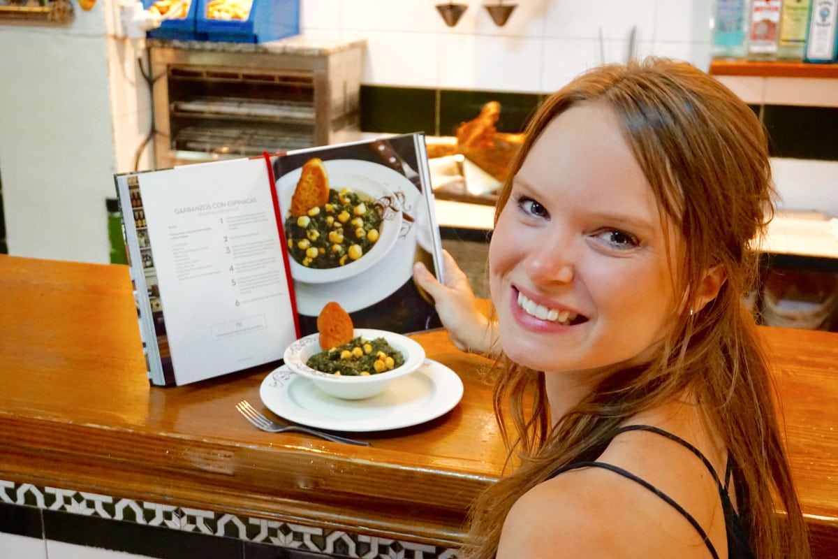 Chickpeas and spinach at Casa Ricardo, Seville