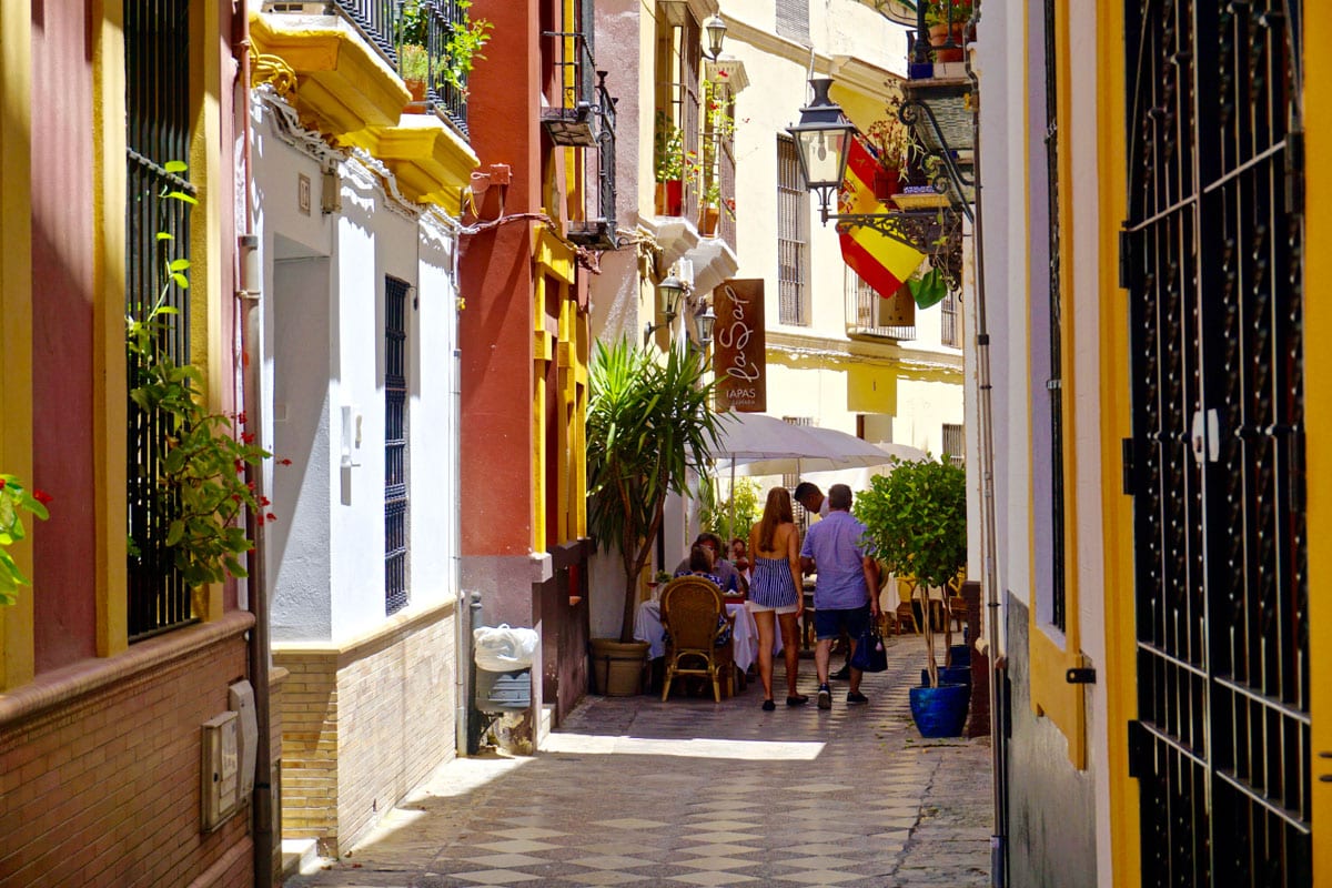 Exploring Seville's beautiful streets