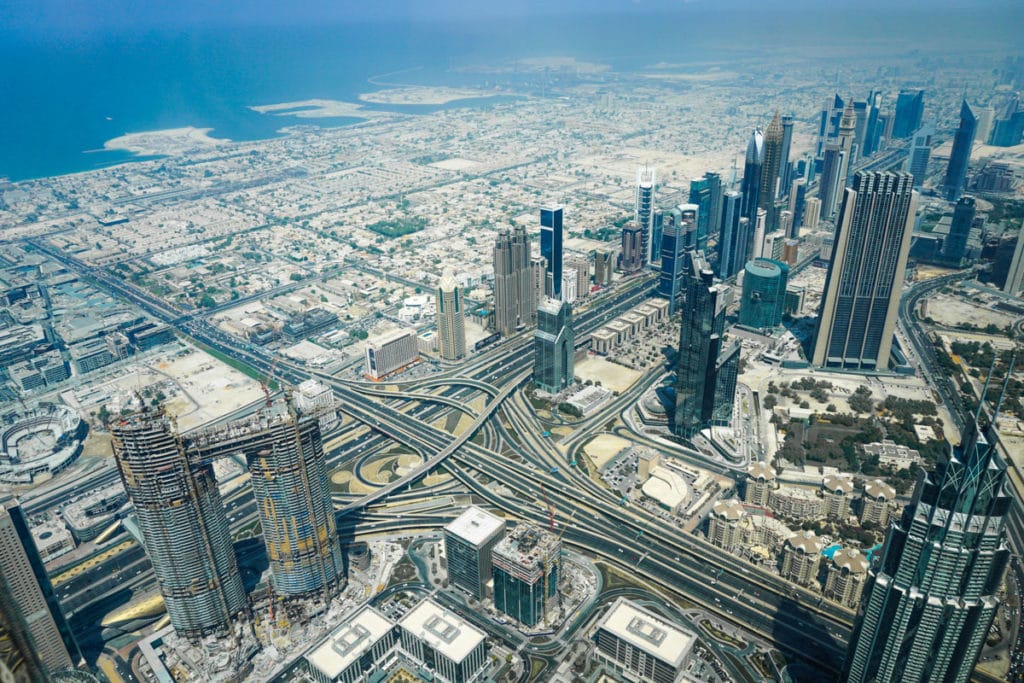 Amazing views of Dubai from Burj Khalifa