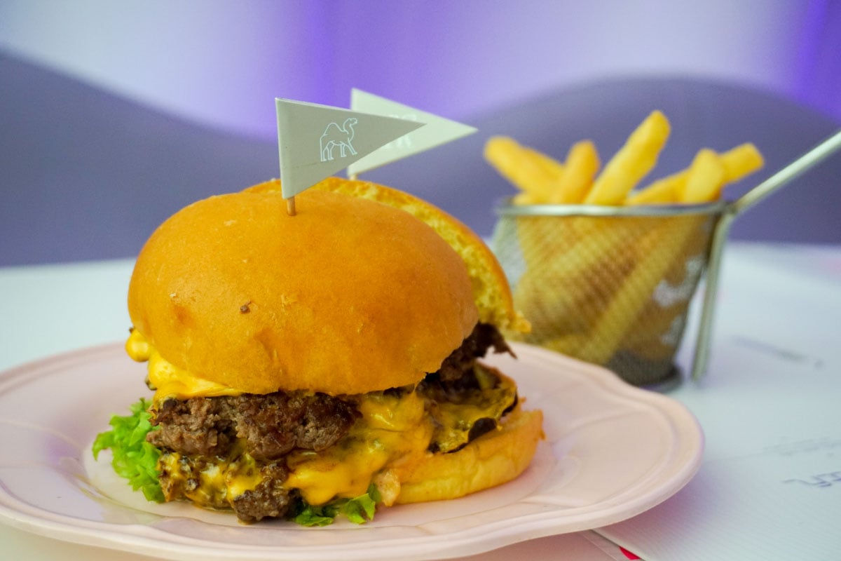 Camel Burger at Switch Restaurant, Dubai